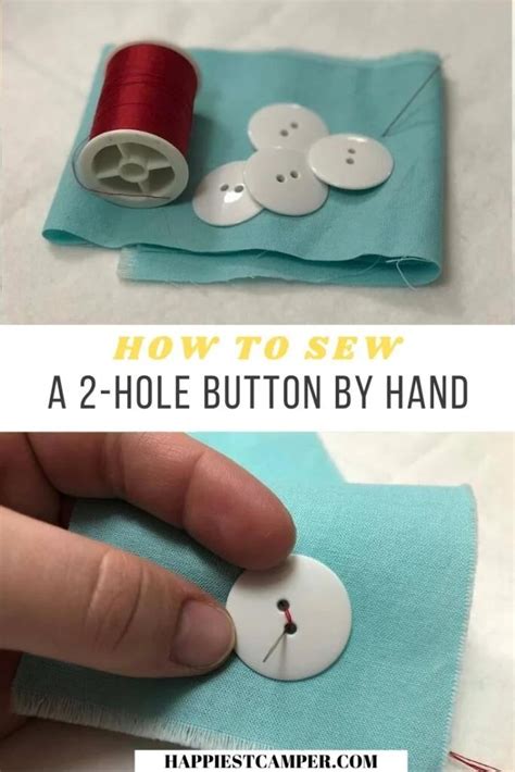 how to sew a 2 hole button